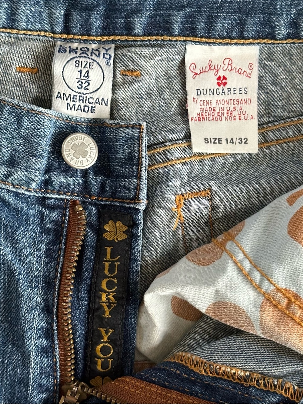 Vintage Lucky Brand Sweet N Low Jeans 14/32 Made in USA Gene Montesano